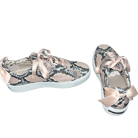 Kennel & Schmenger Shoes - Kennel & Schmenger Rose Snake Platform Sneaker